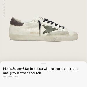 Golden Goose Men's Sneakers - White, Green, and Gray